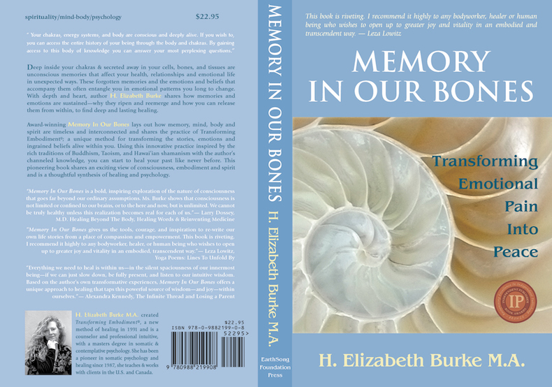 Memory in our Bones, front and back cover, larry dossey,  book endorsements 