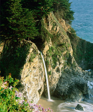  big Sur waterfall, somatic, intuition, energy healing huna, and chakra lectures given by Elizabeth